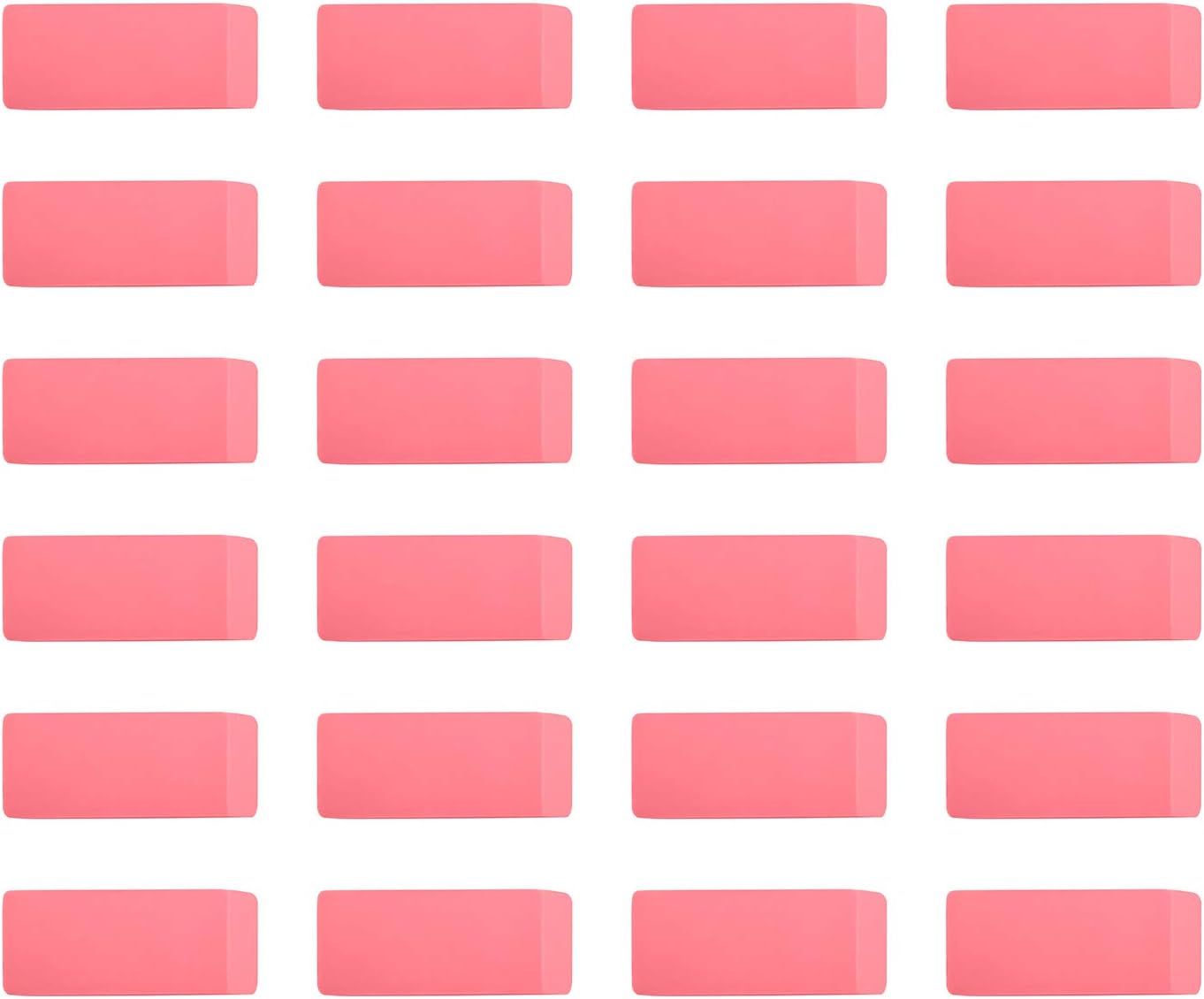 Rectangular Eraser, 24 Count, Pink
